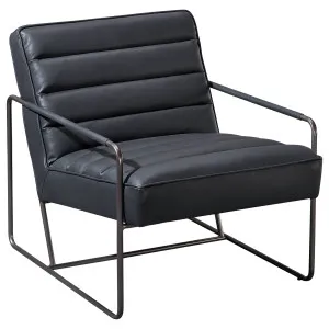 Hilda Leather Armchair, Santosa Black by Schots, a Chairs for sale on Style Sourcebook