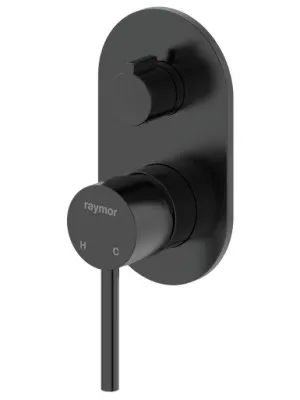 Projix Wall Mixer With Diverter In Black By Raymor by Raymor, a Bathroom Taps & Mixers for sale on Style Sourcebook