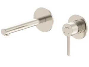 Projix Straight Wall Mixer Set 180mm Spout Lf | Made From Brass In Brushed Nickel By Raymor by Raymor, a Bathroom Taps & Mixers for sale on Style Sourcebook