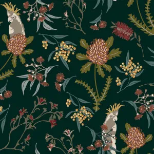 Cockatoo Teal by Austex Fusion, a Fabrics for sale on Style Sourcebook