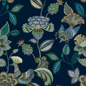 Zanzibar Blue Bird by Austex Fusion, a Fabrics for sale on Style Sourcebook