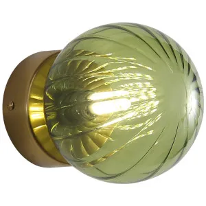 Oriel Lighting Juni Ribbed Glass Decorative Wall Light Green by Oriel Lighting, a Wall Lighting for sale on Style Sourcebook