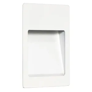 Oriel Lighting Peko.6 Minimalist Square Recessed LED Step/Wall Light White by Oriel Lighting, a Wall Lighting for sale on Style Sourcebook