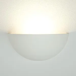 Zambelis Olympia Half-Dome Gypsum LED Wall Light with Upward Illumination - White by Zambelis Lights, a Wall Lighting for sale on Style Sourcebook