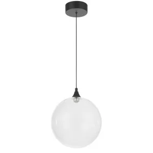 Telbix Kupla Contemporary Globe Glass LED Pendant Clear by Telbix, a Lighting for sale on Style Sourcebook