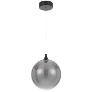 Telbix Kupla Contemporary Globe Glass LED Pendant Smoke by Telbix, a Lighting for sale on Style Sourcebook