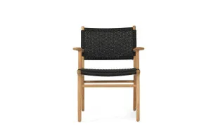 Fuji Dining Armchair - Black - Close Weave by Azure Interiors, a Chairs for sale on Style Sourcebook
