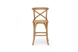Cross Back Stool - Natural Oak by Azure Interiors, a Stools for sale on Style Sourcebook