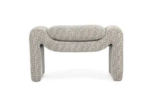 Freja Ottoman - Mottled Taupe by Azure Interiors, a Ottomans for sale on Style Sourcebook