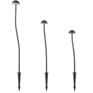 Telbix Enoki 3 Pack Weatherproof Outdoor 24V LED Post Lights Black by Telbix, a Outdoor Lighting for sale on Style Sourcebook