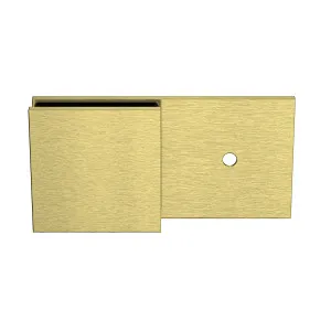 Boston Wall to Glass 180 degree Inline Bracket Brushed Brass by Estelle, a Bathroom Fixtures for sale on Style Sourcebook