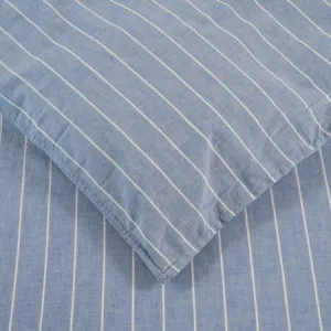 Vintage Stripe Quilt Cover Set - Softwash Cotton, King, Indigo Melange - Canningvale by Canningvale_Vintage, a Sheets for sale on Style Sourcebook