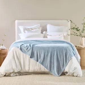 Pillow Talk Cloud Touch 300Gsm Microfibre Blanket Blue by Pillow Talk, a Blankets & Throws for sale on Style Sourcebook