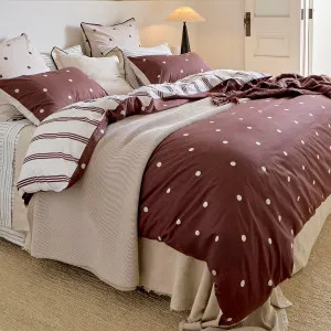 Habitat Louella Polka Dot Quilt Cover Set Chocolate by Habitat, a Quilt Covers for sale on Style Sourcebook