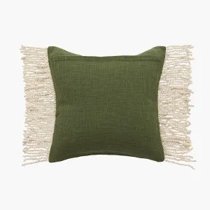 Muse Romi Cotton Tassel Cushion Dark Green by Muse, a Cushions, Decorative Pillows for sale on Style Sourcebook