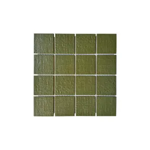 Azuma Square Green Calico Matt Mosaic Tile by Beaumont Tiles, a Mosaic Tiles for sale on Style Sourcebook