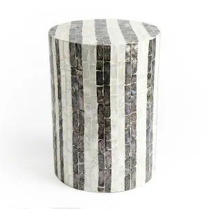 Solea Mother of Pearl Side Table in Mocha Cream by Luxo Furniture, a Side Table for sale on Style Sourcebook