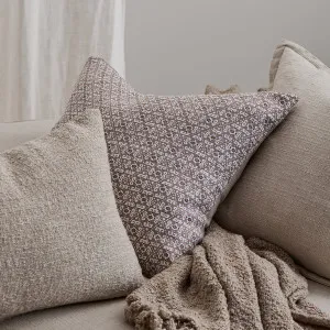 Francis Coffee Linen Cushion 55cm x 55cm Feather Filled by Madras Link, a Cushions, Decorative Pillows for sale on Style Sourcebook