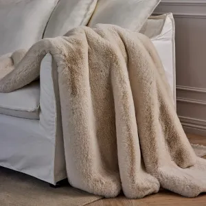 Arctic Cream Luxe Faux Throw 140x175cm by Madras Link, a Throws for sale on Style Sourcebook