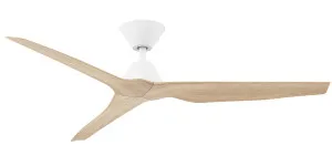 Fanco Infinity-iD V3 54" DC Ceiling Fan with Remote White and Beechwood by Fanco, a Ceiling Fans for sale on Style Sourcebook
