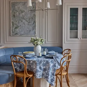 Handblock Print Samara Dark Blue Tablecloth 150x230cm by Madras Link, a Table Cloths & Runners for sale on Style Sourcebook