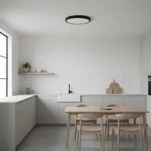 Domus Slenda Medium Slimline LED Ceiling Light with 3CCT & Power Selectable - Black by Domus, a Lighting for sale on Style Sourcebook