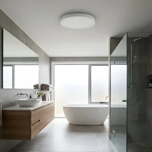 Domus Slenda Large Slimline LED Ceiling Light with 3CCT & Power Selectable - White by Domus, a Lighting for sale on Style Sourcebook