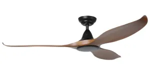 Eglo Noosa 60" DC Ceiling Fan With Remote - Black and Teak by Eglo, a Ceiling Fans for sale on Style Sourcebook
