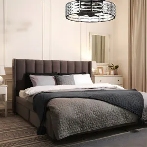 Vencha Odyssey Clear Glass Shade 22" DC Ceiling Light Fan with Remote - Black by Vencha, a Ceiling Fans for sale on Style Sourcebook