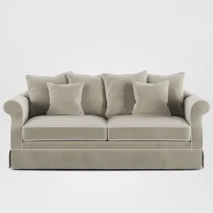 Avalon Hamptons 3 Seat Sofa Natural W/White Piping by OneWorld Collection, a Lighting for sale on Style Sourcebook
