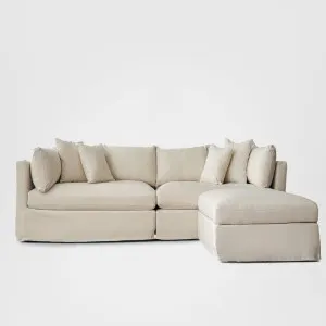Marbella Modular 4 Seater Sofa Reversible Ottoman Chaise Ivory by OneWorld Collection, a Decorative Accessories for sale on Style Sourcebook