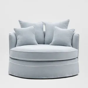 Noosa Hamptons Snuggle Chair Beach with white piping by OneWorld Collection, a Plants for sale on Style Sourcebook