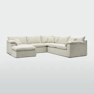 Norfolk 5 Seater Modular with Chaise (Reversible) Beige by null, a Plants for sale on Style Sourcebook