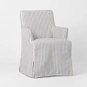 Slip Cover Only - Clifton Dining Chair W/Arms Blue Stripe by OneWorld Collection, a Christmas for sale on Style Sourcebook