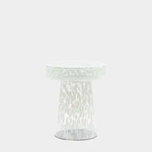 Murano Side Table White 395x395x465mm by Gallery Home, a Christmas for sale on Style Sourcebook