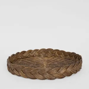 Twill Rattan Tray Brown by Florabelle Living, a Decorative Accessories for sale on Style Sourcebook