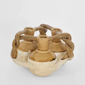 Petal Bud Vase Mustard & White by Florabelle Living, a Plants for sale on Style Sourcebook