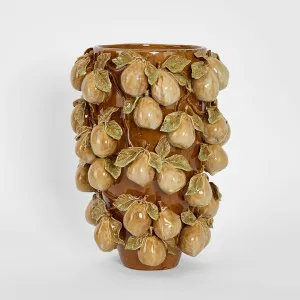 Pear Tall Vase Brown & Cream by Florabelle Living, a Christmas for sale on Style Sourcebook