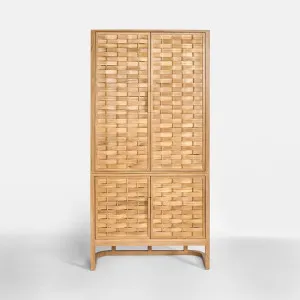 Weave 2 Door Hutch Natural by Florabelle Living, a Christmas for sale on Style Sourcebook