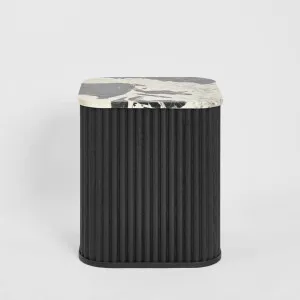 Noir Marble & Black Oak Side Table by MRD Home, a Christmas for sale on Style Sourcebook