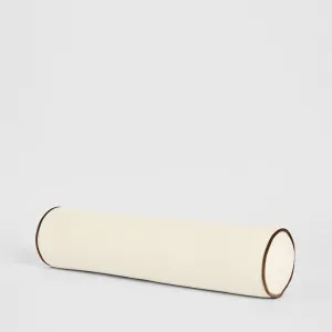 Avoca Bolster Cushion Ivory with Chocolate Piping by OneWorld Collection, a Christmas for sale on Style Sourcebook