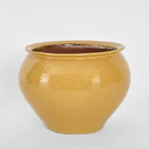 Petal Round Pot Mustard by Florabelle Living, a Christmas for sale on Style Sourcebook