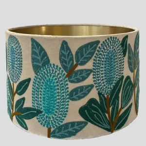 Velvet Drum Shade - Banksia - Turquoise Multi Large by Ruby Star, a Christmas for sale on Style Sourcebook