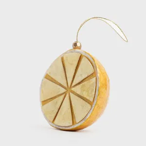 Capiz Handpainted Half Lemon Decoration by Vixen & Velvet, a Christmas for sale on Style Sourcebook