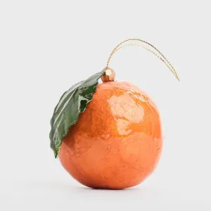 Handpainted Capiz Orange Decoration by Vixen & Velvet, a Christmas for sale on Style Sourcebook