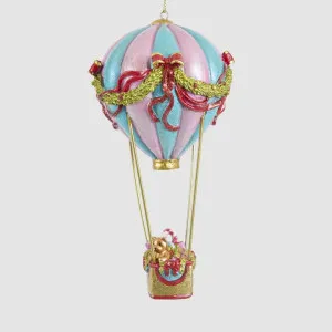 Metallic Hot Air Balloon w. Presents Decoration by Vixen & Velvet, a Christmas for sale on Style Sourcebook