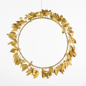 Gold Leaf Metal Wreath by Vixen & Velvet, a Christmas for sale on Style Sourcebook