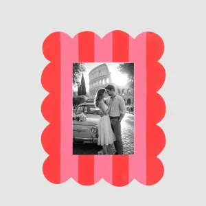 Ciao Bella Scalloped Photo Frame Red & Pink by Vixen & Velvet, a Christmas for sale on Style Sourcebook