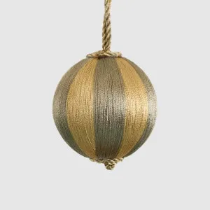 Silk Stripe Bauble Small Champagne & Gold by Vixen & Velvet, a Plants for sale on Style Sourcebook
