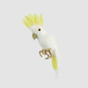 Mini Yellow Crested Cockatoo Hanging Bird by Vixen & Velvet, a Plants for sale on Style Sourcebook